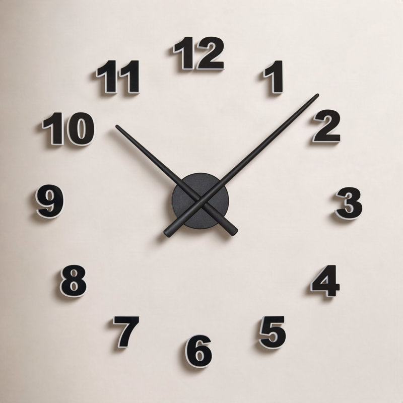 OJ Wall Clock, Medium, Negro