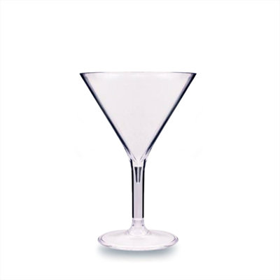 Premium dia.4.5" h:6.5" 9 oz. Round Clear Polycarbonate Martini (Set of 12)