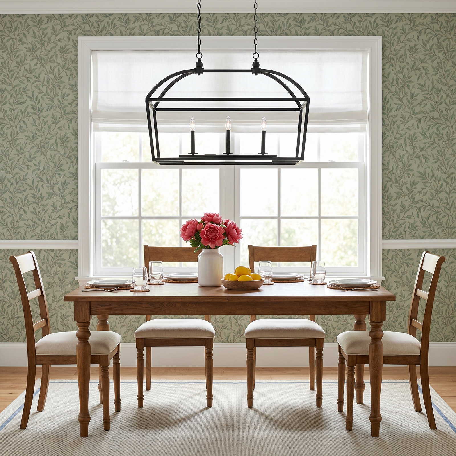 Alfreda 3-Light Chandelier, Matte Black