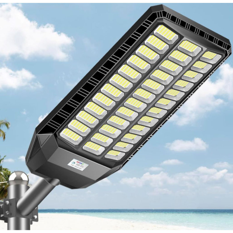 8000W Solar Street Light, Commercial Grade Street Light For Outside, Ip67 Waterproof Solar Parking Lot Lights Dusk To Dawn Outdoor Lighting Led Security Flood Motion Sensor And Remote Control