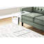 Table d'appoint Murna, en forme de C, bout, côté, collation, rangement pour magazines, salon, chambre à coucher aspect cuir, métal, contemporain, moderne