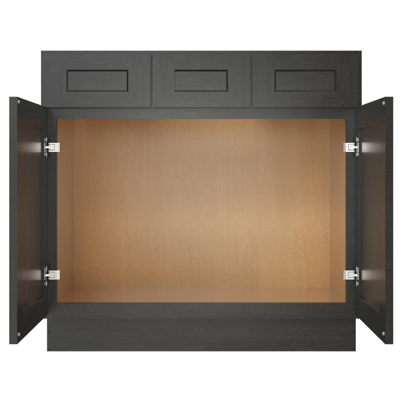 Cozy Design 36'' Single Bathroom Vanity Base Only, Shaker Charcoal