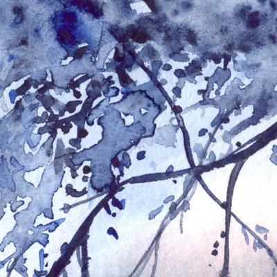 Blue Abstract by Silmairel - Wrapped Canvas Print