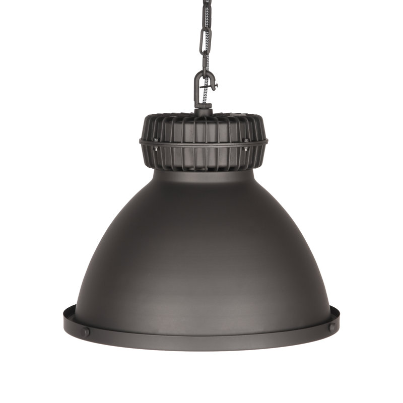 Angus 1 - Light Dome Pendant, Burned Steel