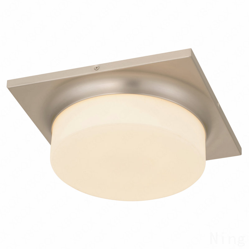 Plafonnier encastré à DEL en nickel brossé 13 po, Nickel brossé