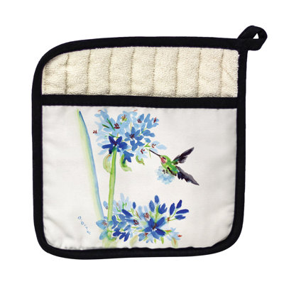 Cuisinier poignée betsy drake interiors hummingbird et fleurs