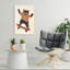 Cool Bear Skater Modern Playful Retro Bear Wall Art Print 1 Piece Wrapped Canvas Wall Art-2095368983