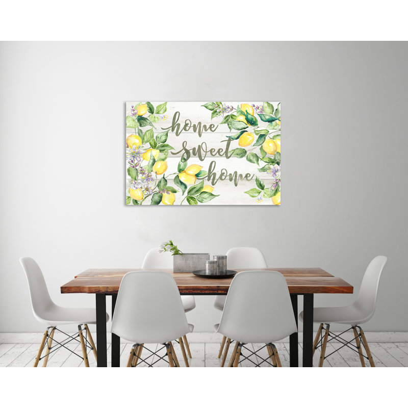 «Lemon Branch: Home Sweet Home», toile tendue par August Grove®, H 20 po x l 30 po x P 1,5 po