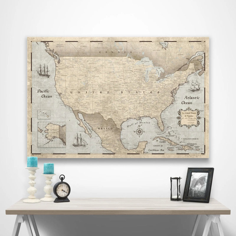 Impression sur toile tendue, États-Unis, L 48 po x H 32 po