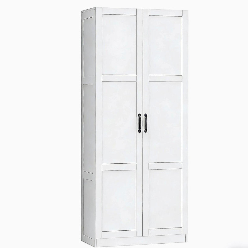 Armoire haute, armoire de rangement de salle de bain, garde-manger de cuisine, Blanc