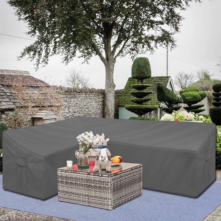 L '' Shape Waterproof Outdoor Corner Sofa Cover Rattan Patio Garden  Furniture Protective Cover All-Purpose Dust Covers