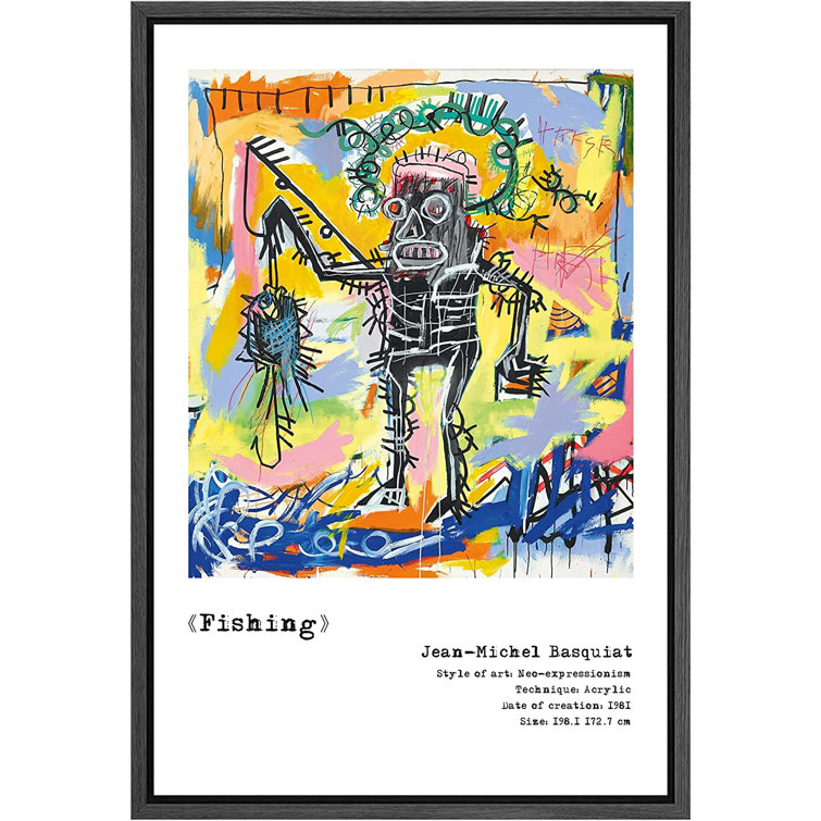 SIGNLEADER  Basquiat Pop Culture Master Artist Fine Art Illustrations  by  Jean-Michel Basquiat Painting on Canvas & Reviews