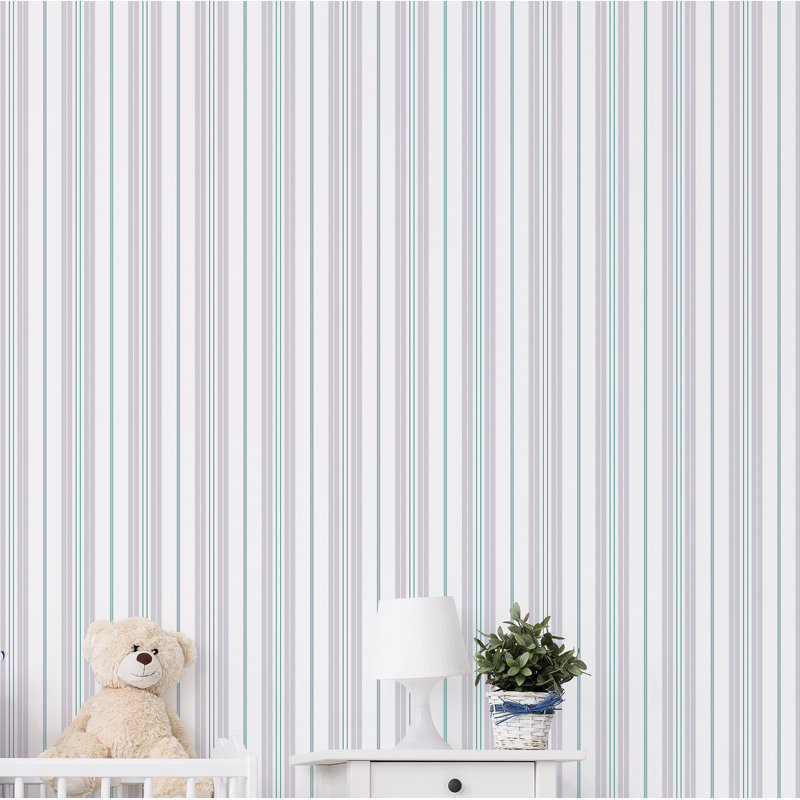 Cruise 10m x 53cm Matte Wallpaper Roll, Lilac/Green