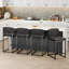 Upholstered Counter Stool with Metal Frame