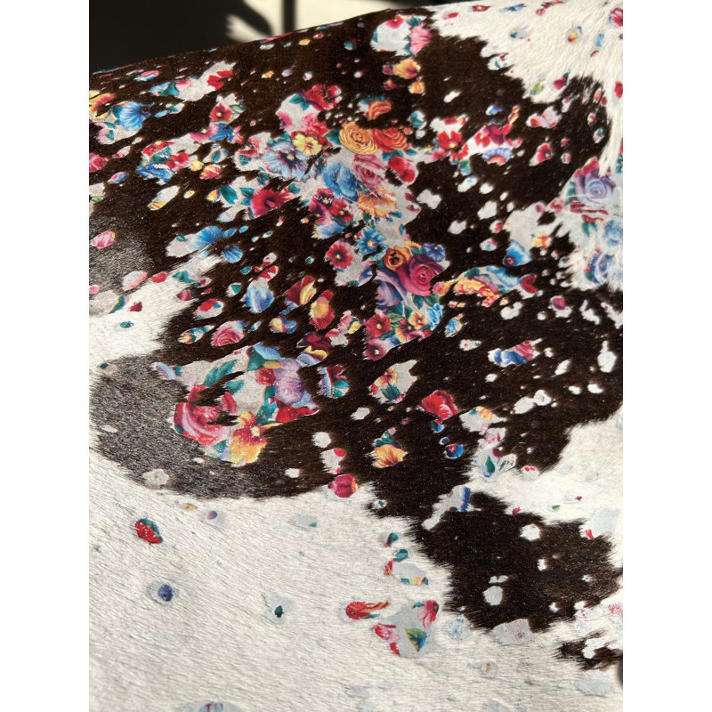 Bettianne Multi-Colour Floral Real Calfskin Table Runner
