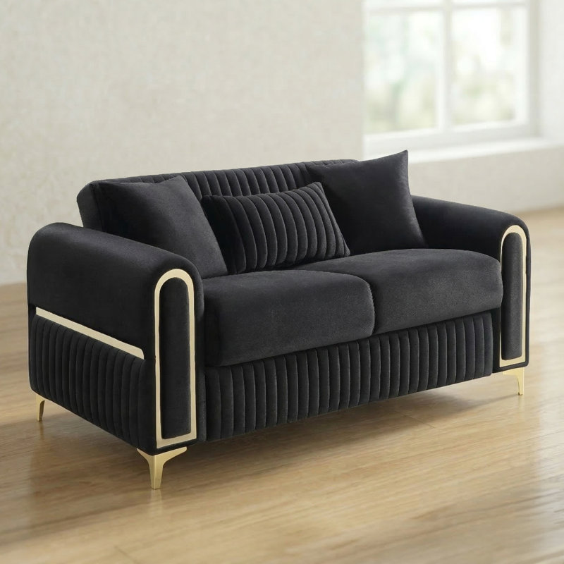 Causeuse Duron, Noir