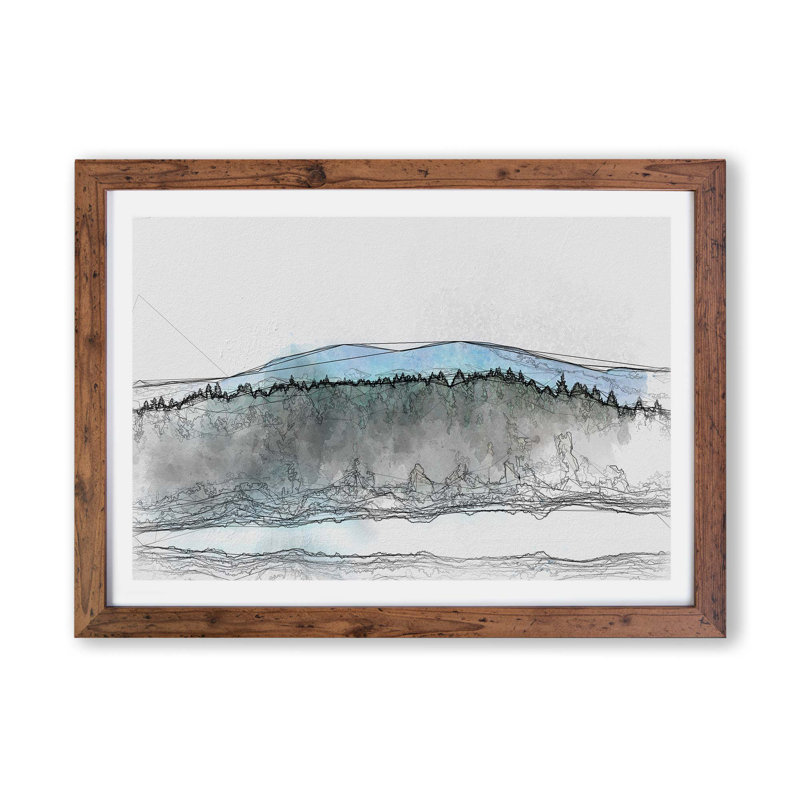 Fir Tree Forest - Framed Print, Walnut, 45cm H x 63cm W x 2cm D