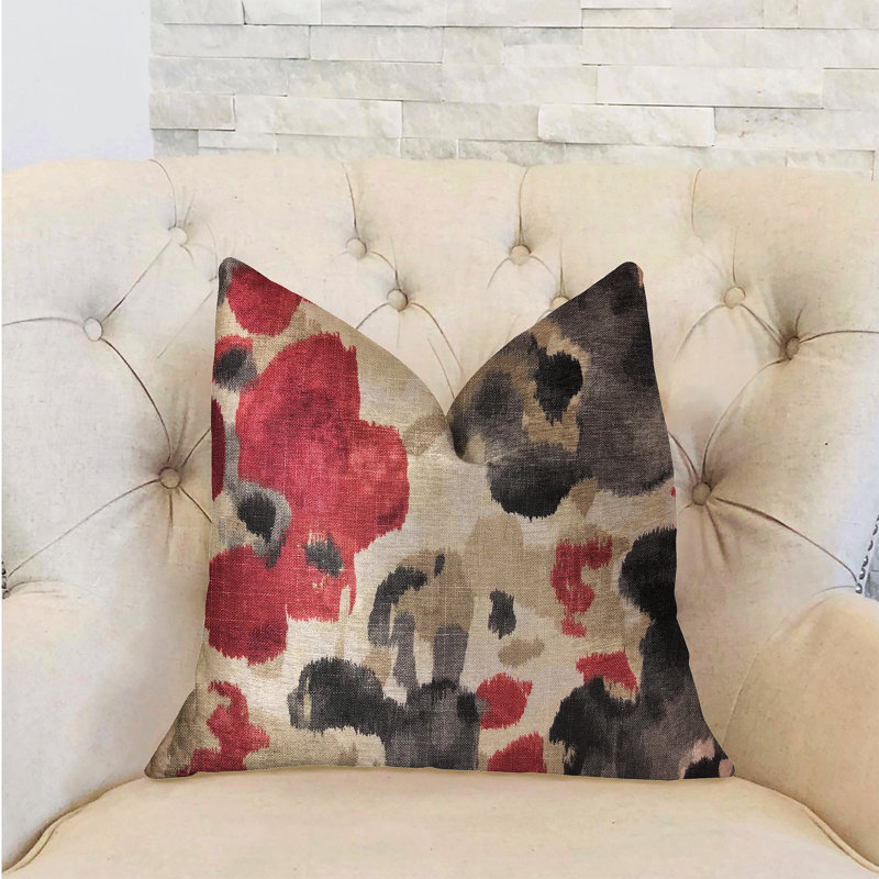 Coussin de luxe Pretty Passion, 20 po x 26 po x 3 po, Rouge / Mauve, Coussin lombaire