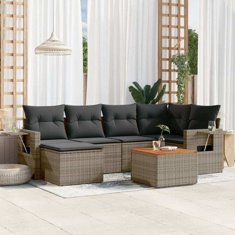Vidaxl Garden Sofa Set Grey