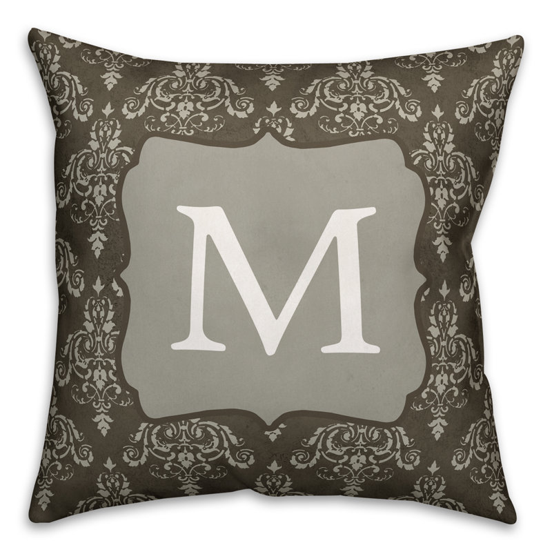 Damask Reversible Throw Pillow, M