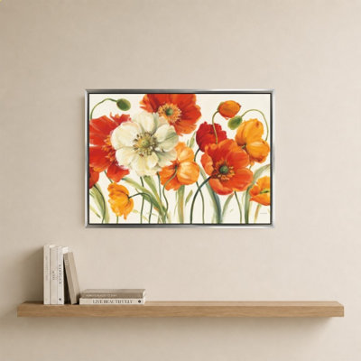 «Poppies Melody I» par Lisa Audit - impression sur toile
