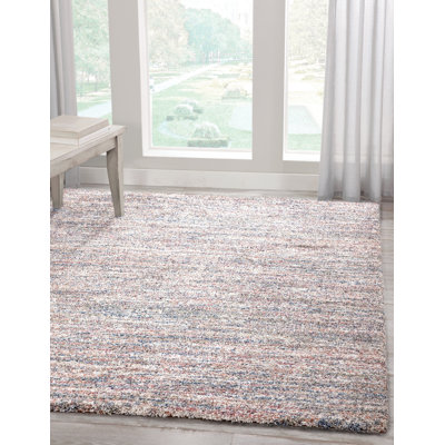 Ivory/Multi Striped Area Rug 5x8