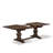 7 Piece Dining Set Consist of a Rectangle Dining Room Table with Removable Leaf and 6 Blue Color Linen Fabric Upholstered Chairs, Distressed Jacobean-410447825-410447830-410447837