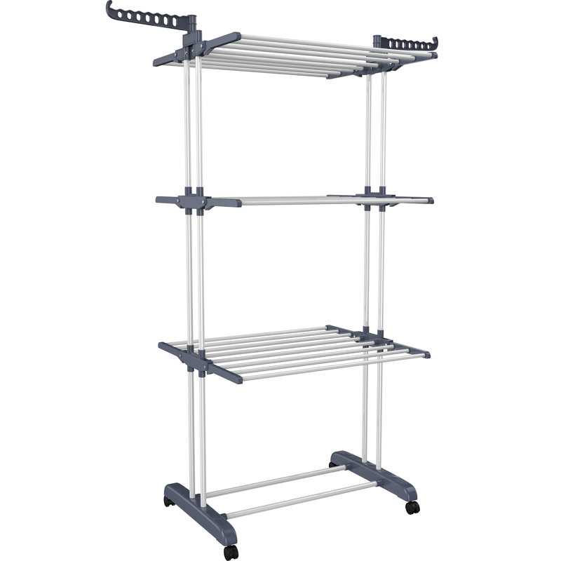 Stainless Steel Foldable Standard Drying Rack, Grey