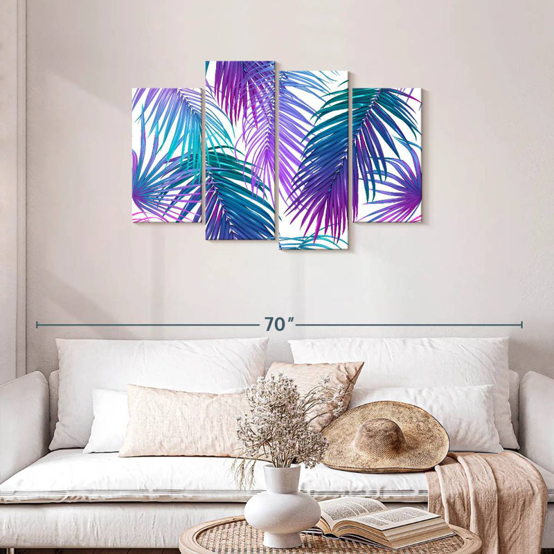 Feuilles tropicales Harnek Neon, H 27 po x l 43 po