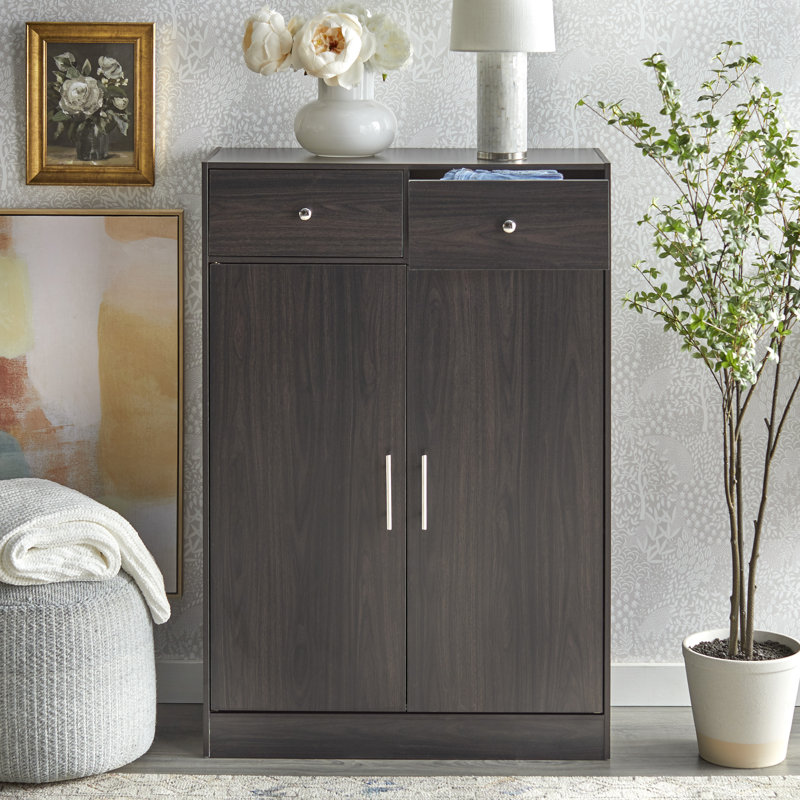 20 Pair Shoe Storage Cabinet, Espresso