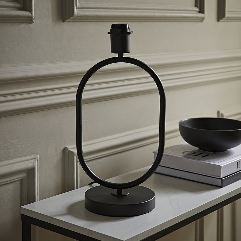 Demetry Metal Lamp Base Lamp, Black