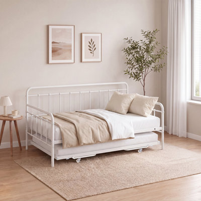 Lit de jour en métal avec couchette Popup Langley