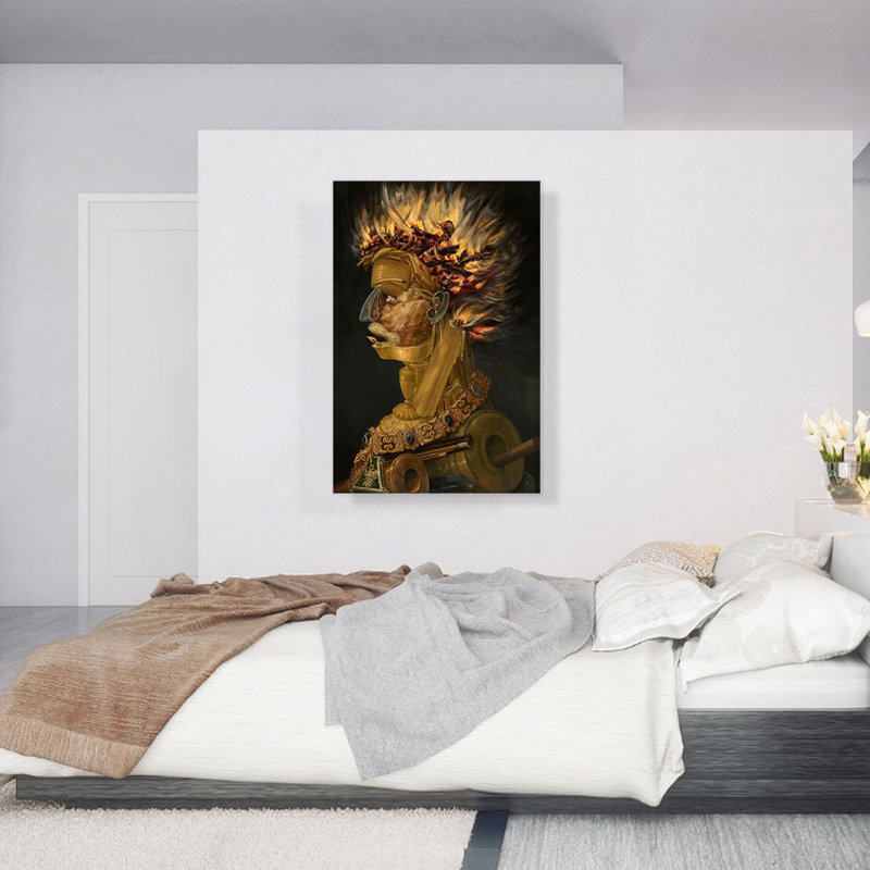 «Fire 1566» par Giuseppe Arcimboldo, impression sur toile tendue, H 40 po x l 26 po x P 0,75 po