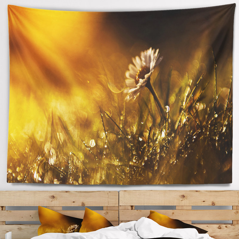 Polyester floral sauvage en tapisserie avec accessoires suspendus inclus, H 68 po x l 80 po