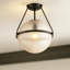 Plafonnier semi-encastré à 1 lumière avec abat-jour en verre à intensité variable Neven-987558765