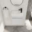 Armoire de salle de bain murale de 18 po avec lavabo en résine blanche et nombreuses façons de rangement, porte à fermeture en douceur - meuble-lavabo à finition fascinante, nombreuses possibilités, armoire-794322963
