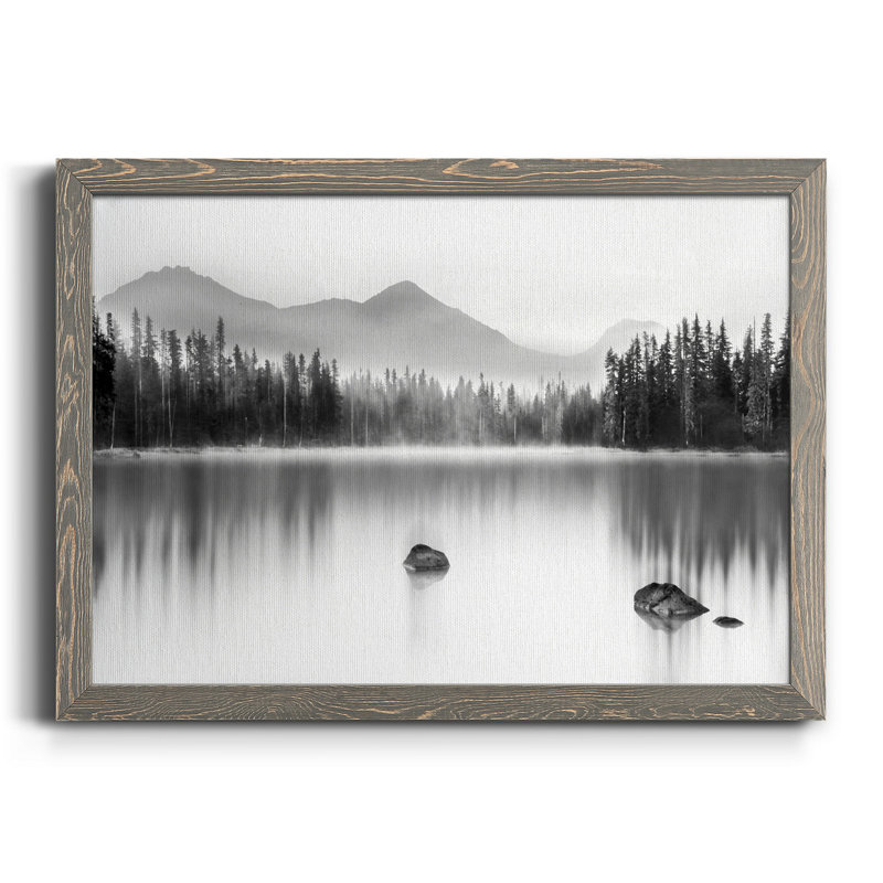 Mountain Reflection - Photographie de cadre photo sur toile, gris, H 24 po x l 18 po x P 1,5 po