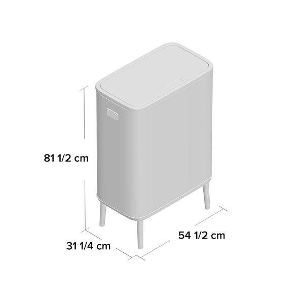 Brabantia - 130663 - Poubelle Bo Touch Bin Hi, 2…