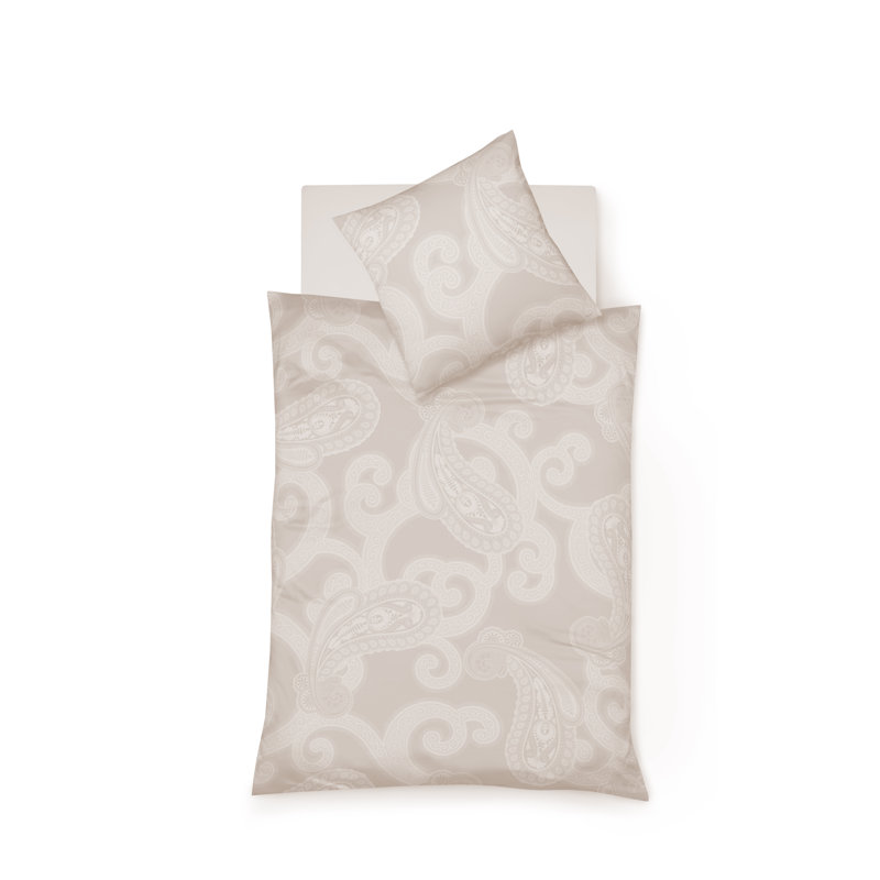 100% Cotton 2 Piece Duvet Cover Set, 135 x 200 cm, Almond