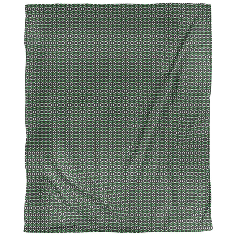 Tissu en losanges arrow, Vert, L 54 po x l 36 po, Lin huître palazzo