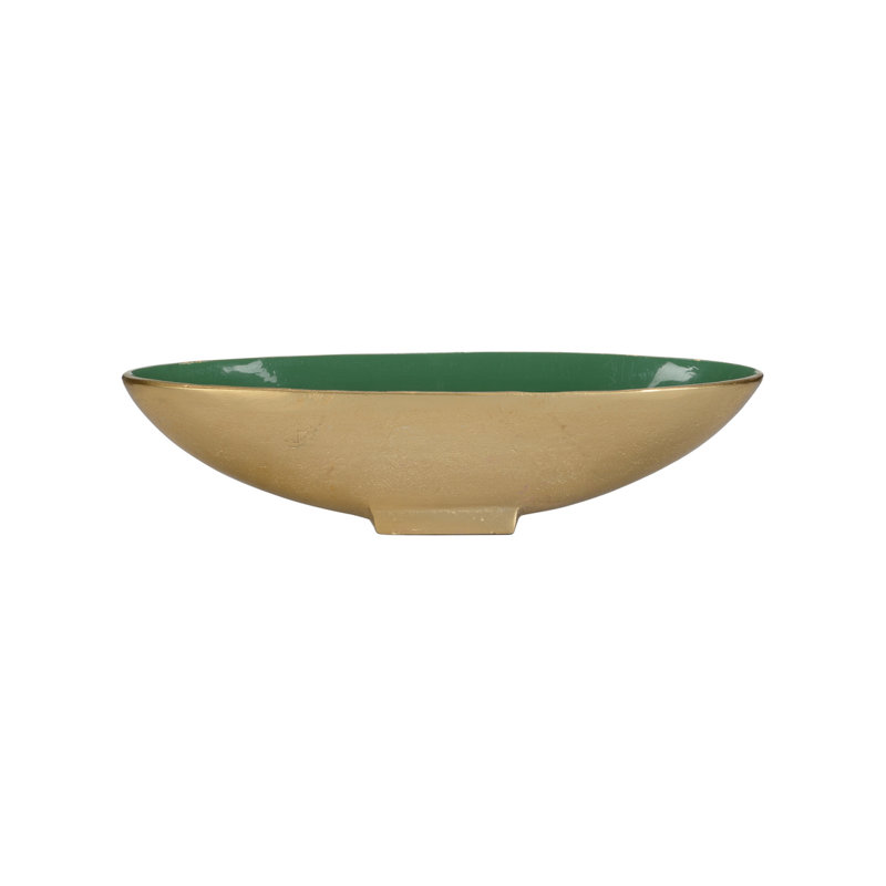 Emerald Oval Bowl - Small, 4.5" H x 17.25" W x 5.5" D