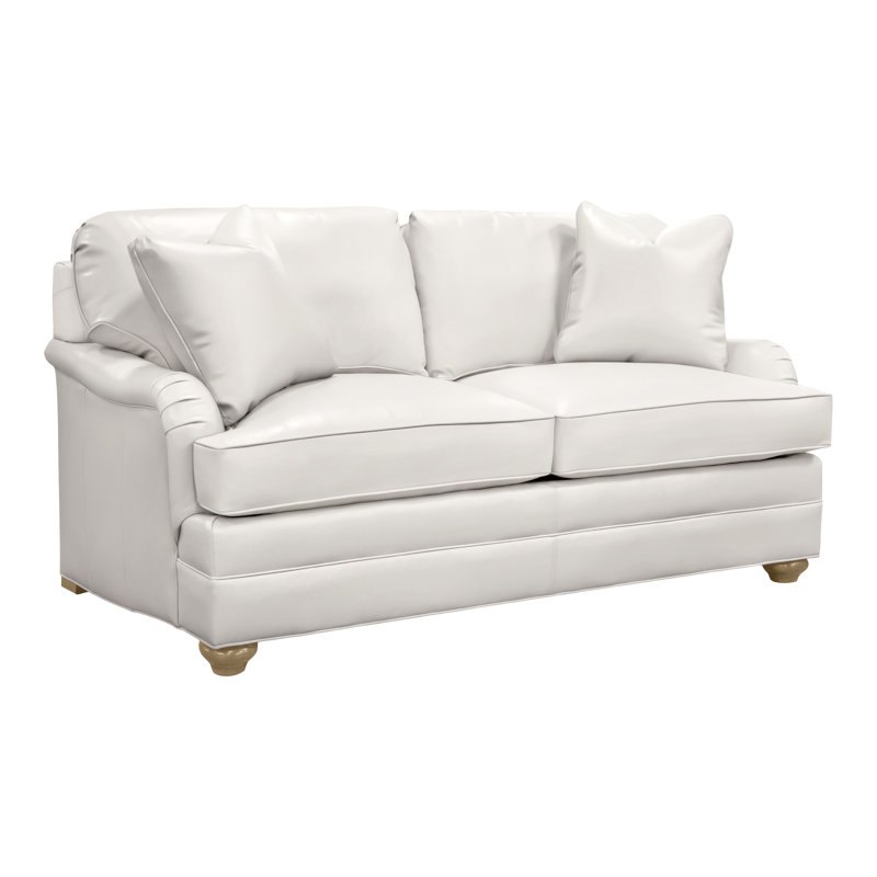 Canapé-lit 71 po American Bungalow, Navajo, Cuir véritable Regent Chalk