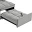 Lit moderne 4 en 1 avec rangement, réglable pour le confort, dossier de construction, confortable, velours gris-951620547