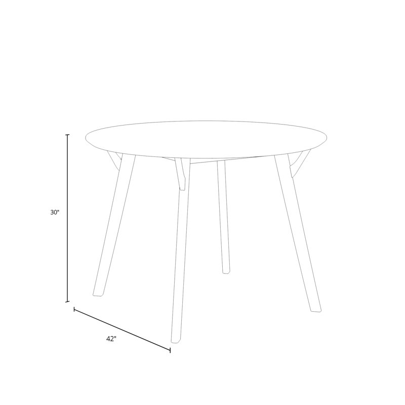 Evanston 42" Wood Dining Table, Walnut