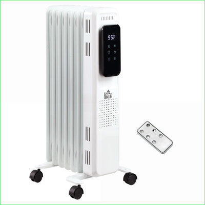 Indoor Space Heater, 24.75'' Freestanding 161 Sq. Ft. with 3 Modes, Timer, Remote, Snow White | Steel