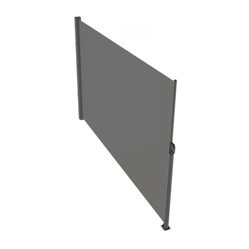 VEVOR 118'' W Metal Cover Retractable Side Awning, Gray, 63" H x 118" W x 1" D