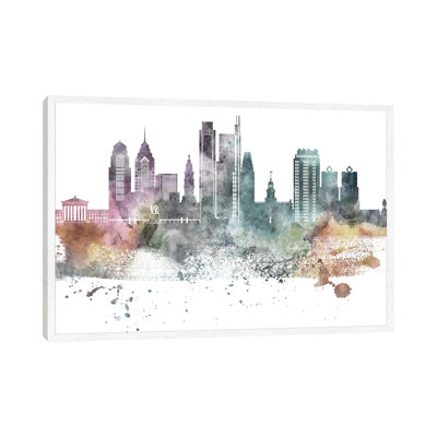 Philadelphia Pastel Skylines - Print on Canvas