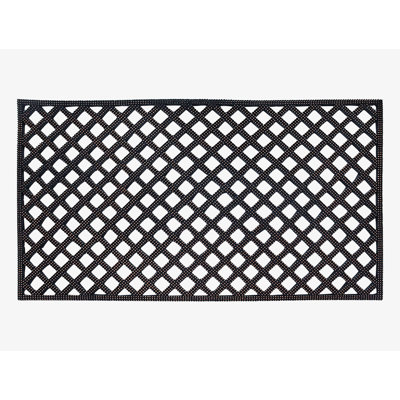Albertina Diamonds Rubber 30 in. x 18 in. Non-Slip Welcome Outdoor Door Mat