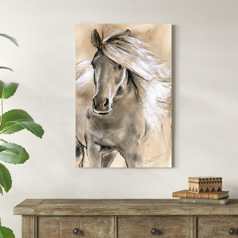 Cheval esquissé I, H 36 po x l 24 po