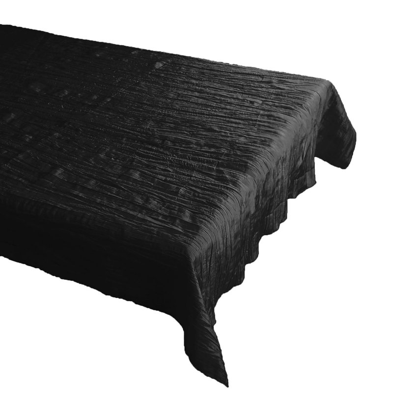 Crushed Crinkle Tablecloth, 58" x 120", Black